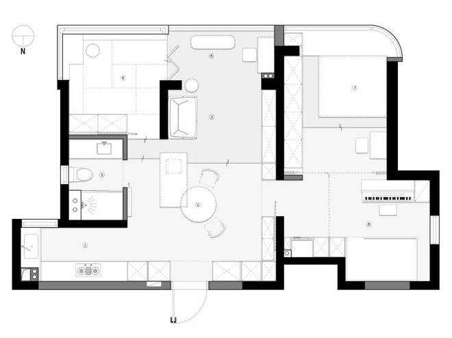 ²全屋打通采光翻倍不要太舒服～AG旗舰厅南京夫妻俩的93m(图12)
